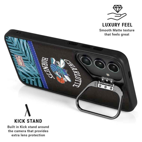 NBA Charlotte Hornets Retro Palms Galaxy S25 Ultra Kickstand Case